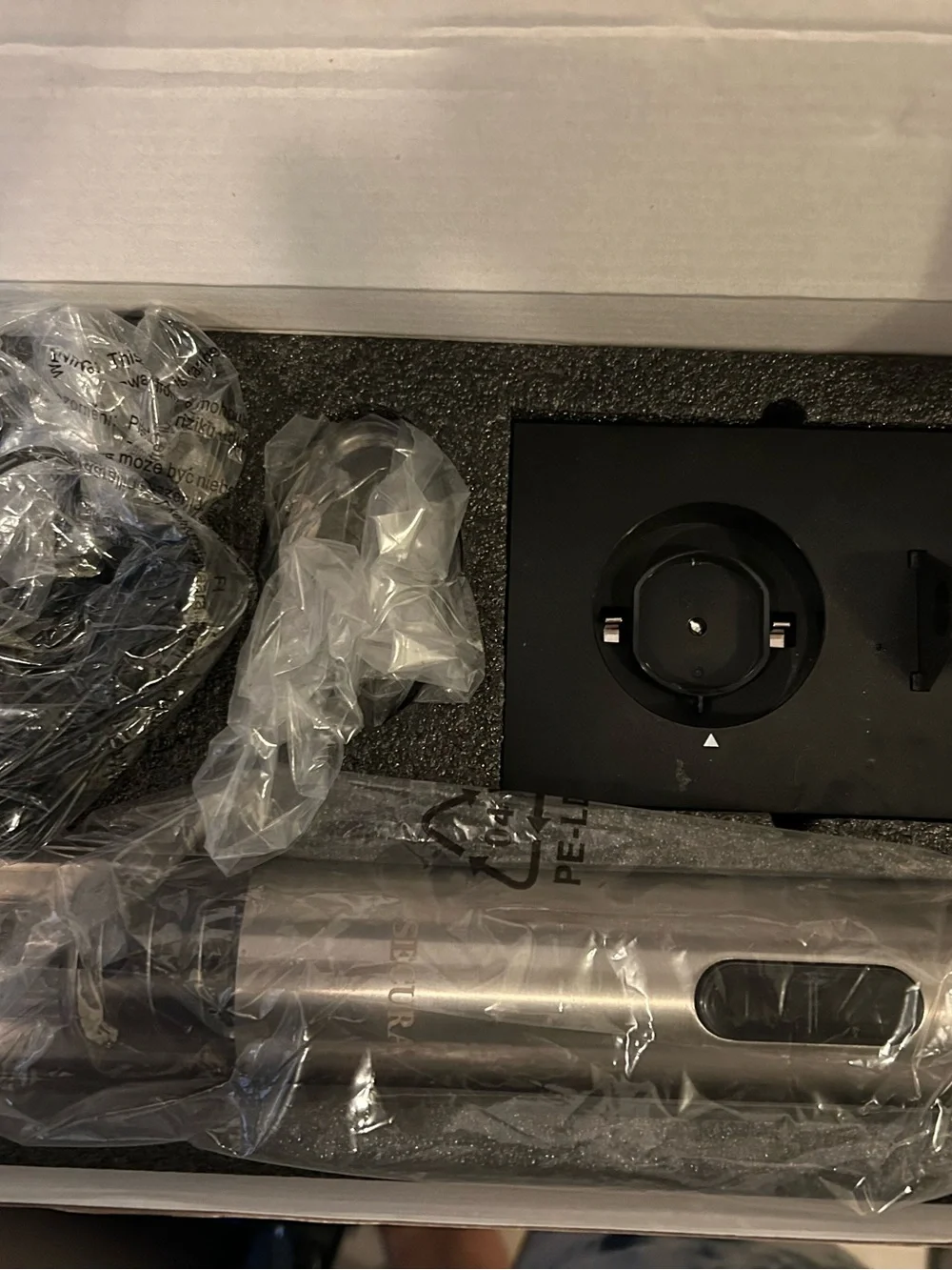 Secura Silver Electric Wine Opener - Cordless Rechargeable